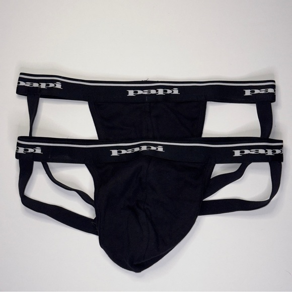 papi Men's two Jockstrap, Athletic Supporter, Breathable Male Workout Underwear - Picture 3 of 5